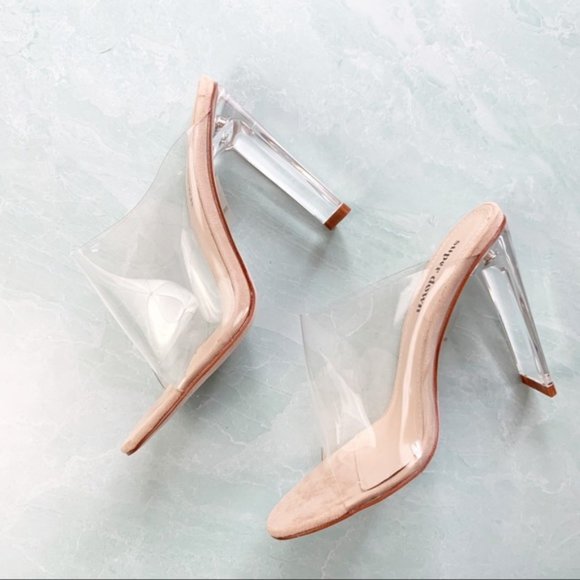 superdown Shoes - SuperDown Translucent Open Toe heels size 7